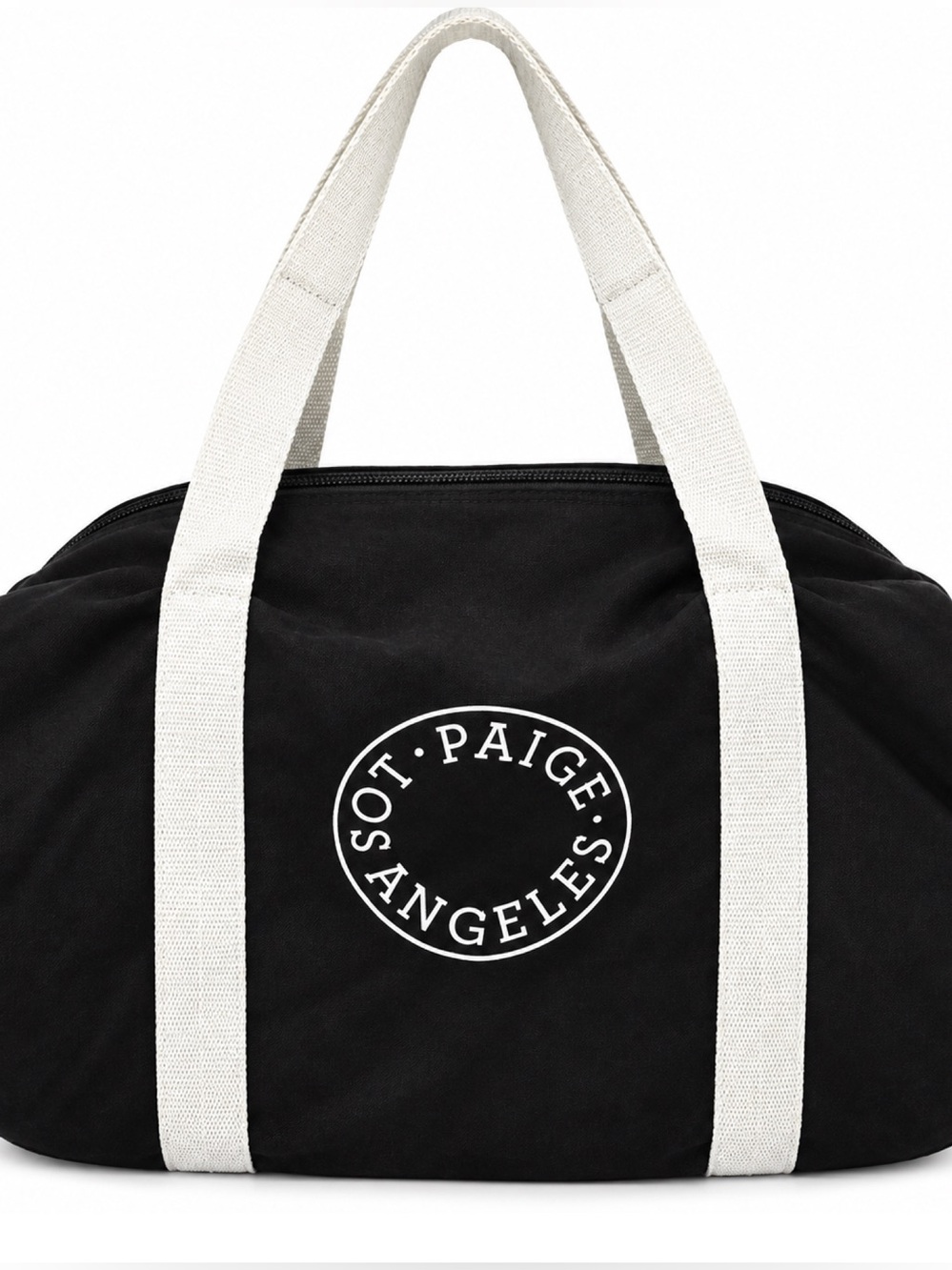 Paige Los Angeles Limited Edition Black & White Canvas Duffel Bag